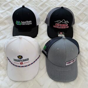 Set of Four Logo Baseball Caps